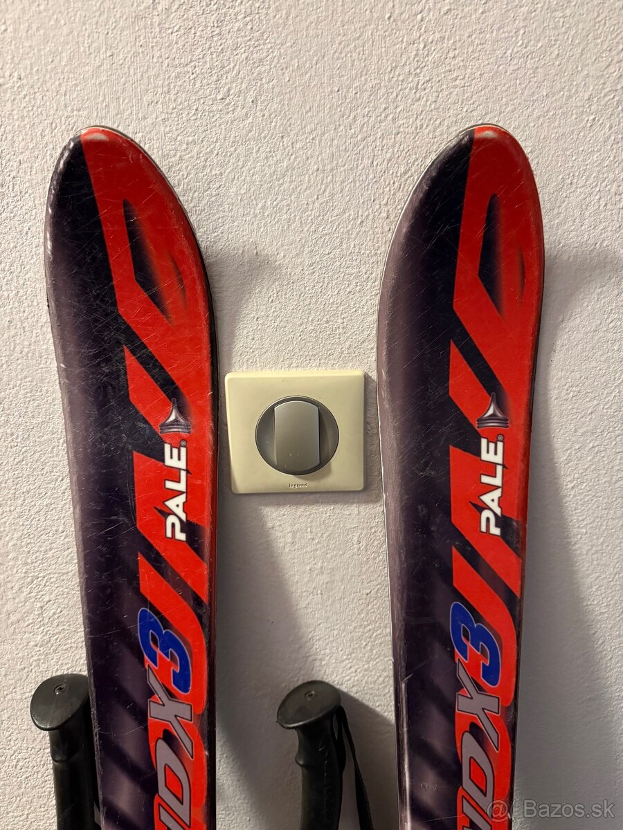 Predam sadu pánske lyže 155cm. Liziarky 43. Palice 120cm - 10