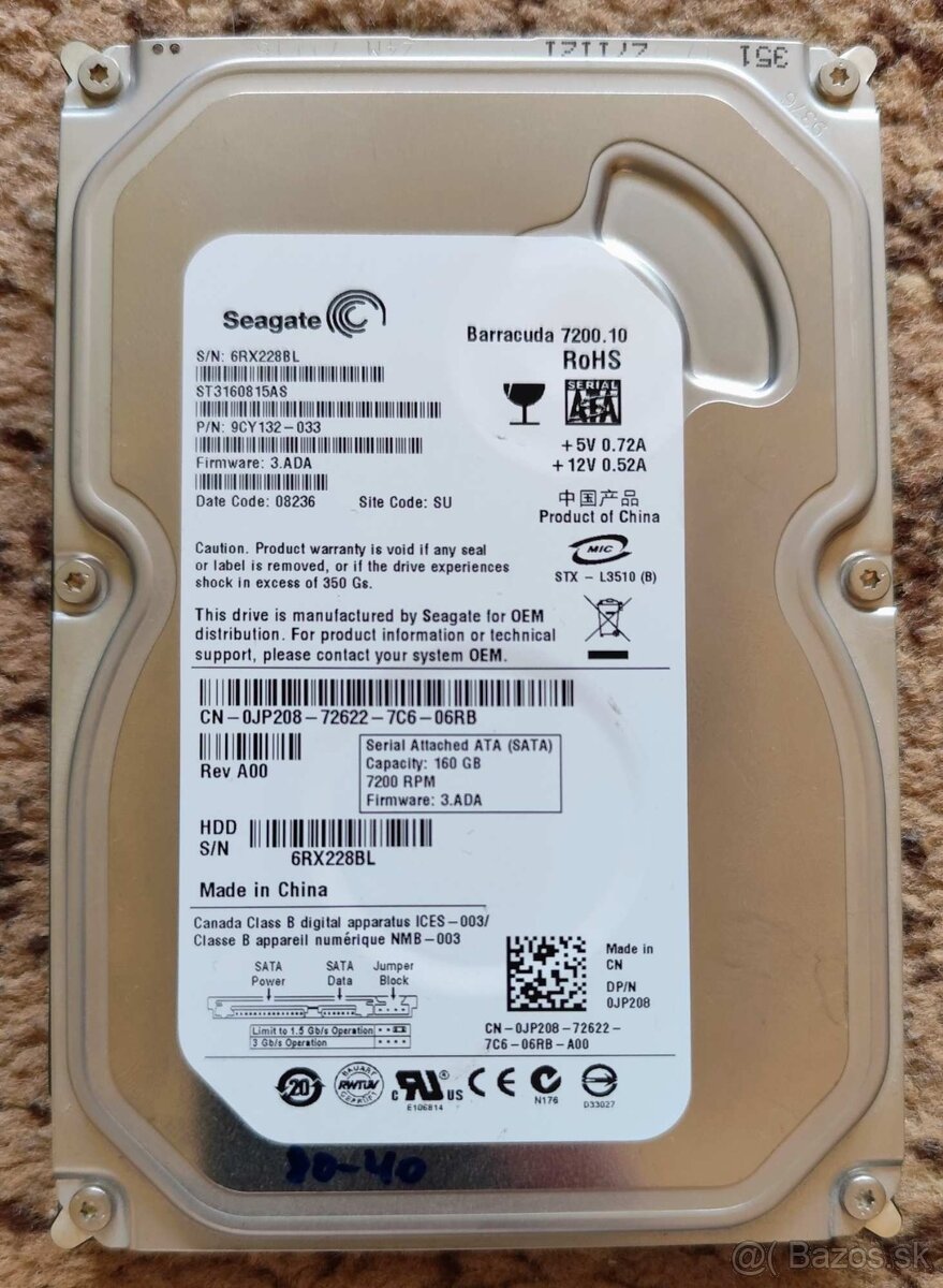 ✔️ Hardisky 3.5" 2.5" SATA IDE SAS - 10