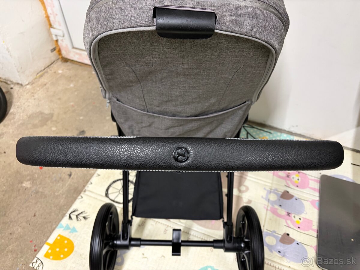 Kočík Cybex Priam Matt Black Manhattan Grey - Trojkombinácia - 10