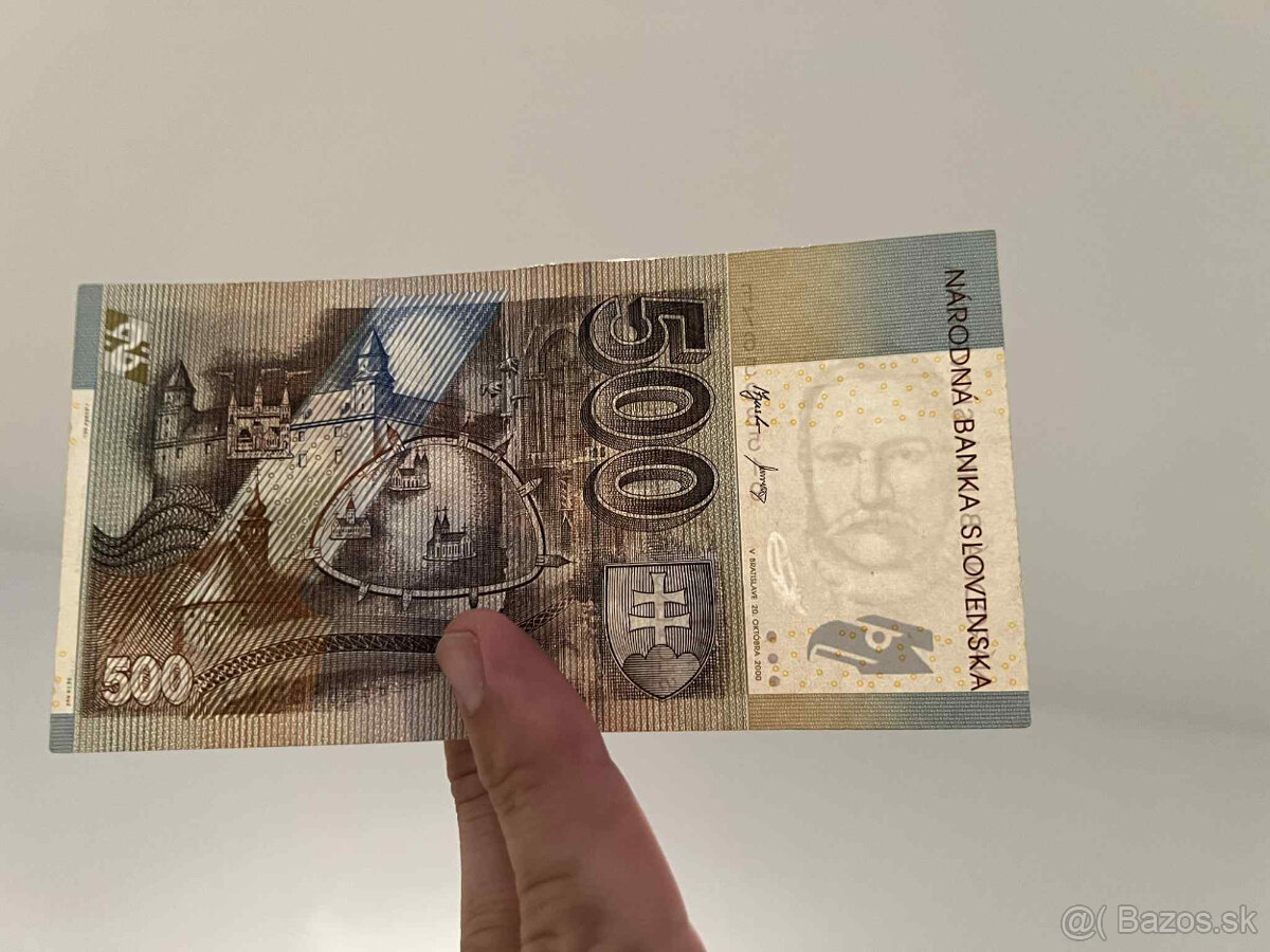 Slovenské bankovky 500 SK - 10