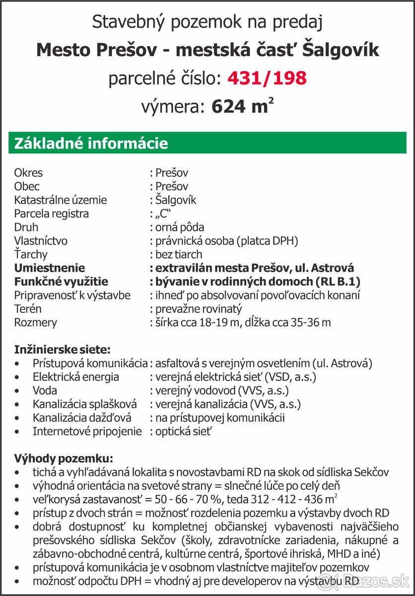 Lukratívny stavebný pozemok | 624 m² - Prešov - 10