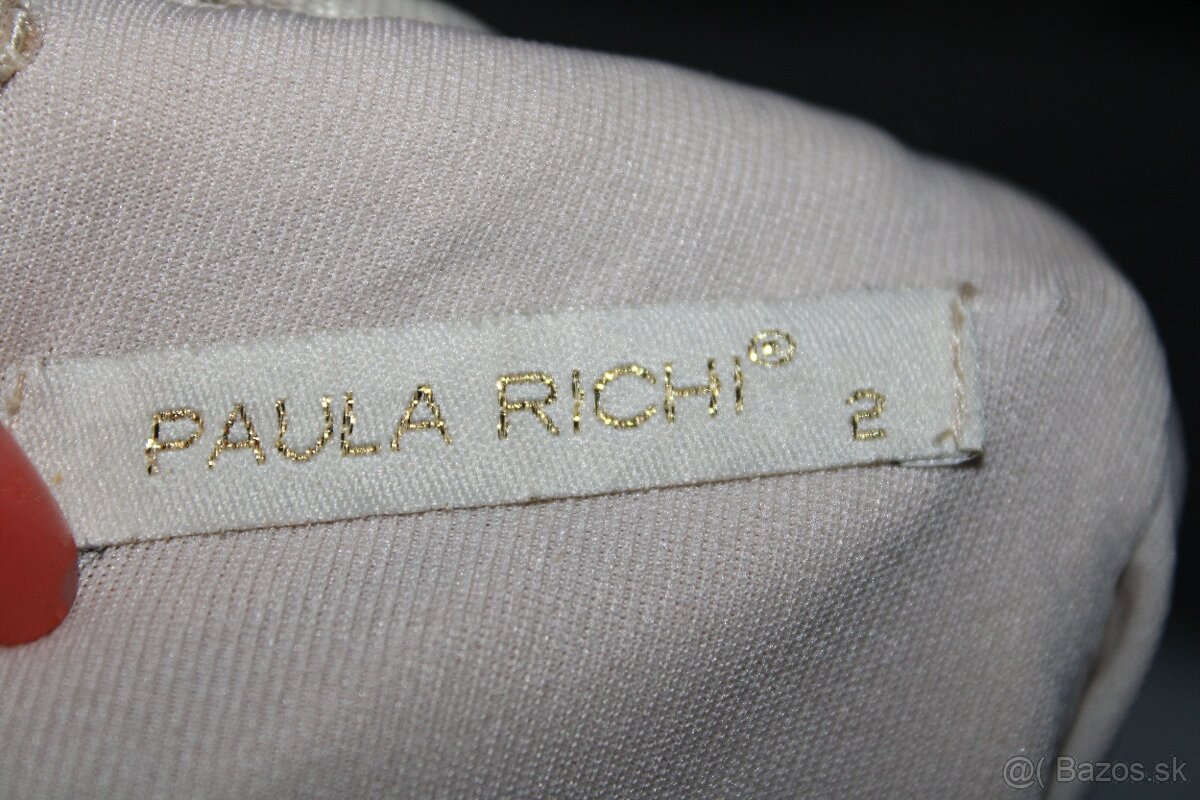 PAULA RICHI champagne šaty vel.XS - 10