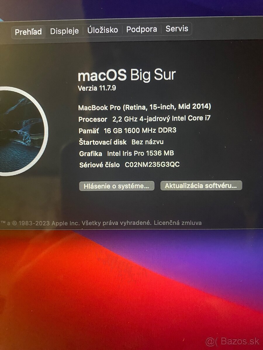 MacBook Pro 15inch 2014 / 16/256GB Silver TOP stav - 10