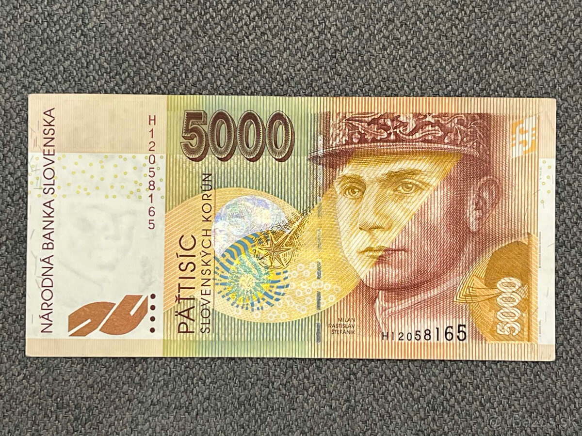 Slovenské bankovky 5000 SK - 10
