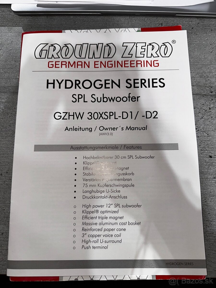 Subwoofer Ground Zero GZHW 30XSPL-D2 - 10