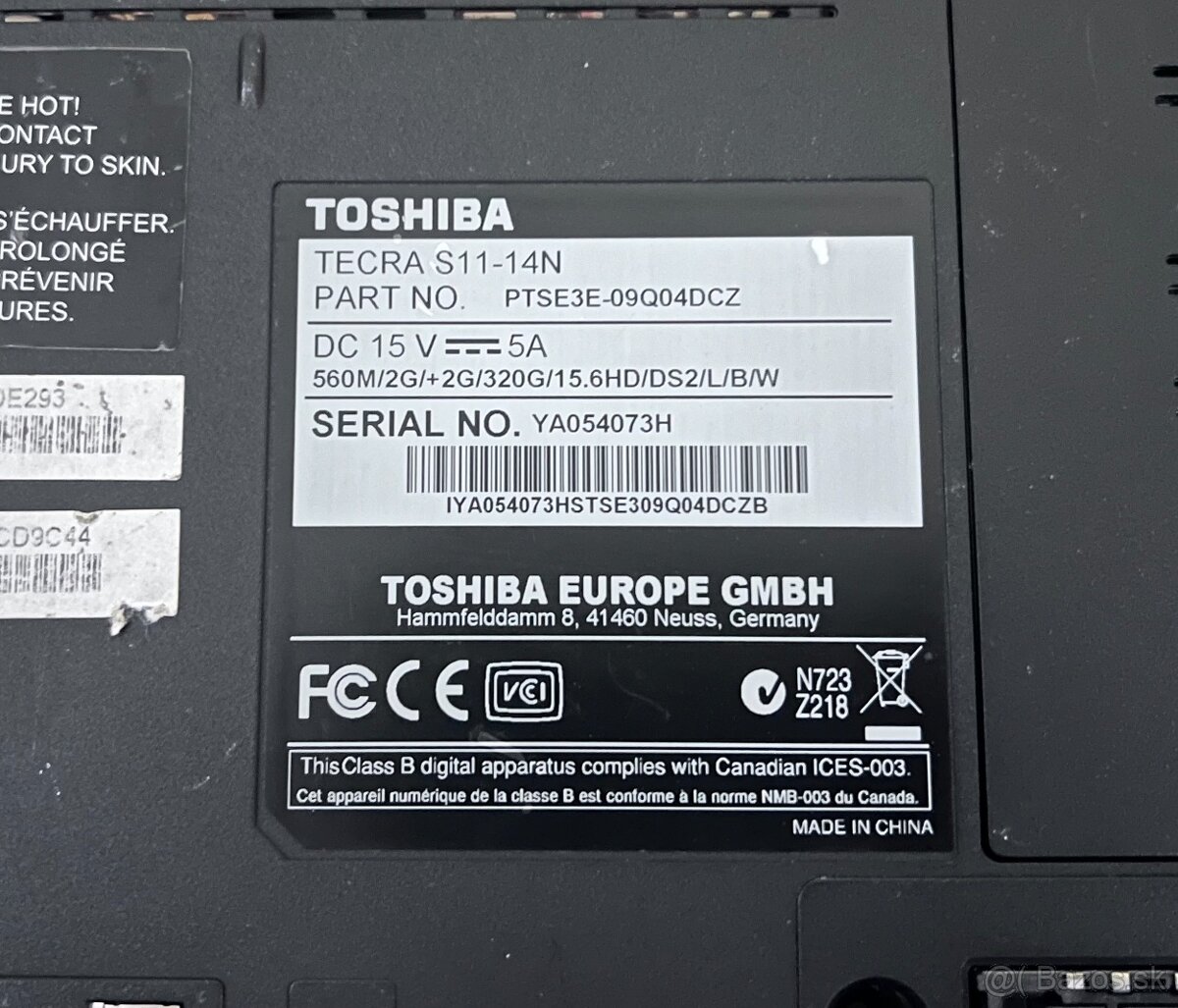Toshiba Tecra / Intel i5 / 4GB RAM / 128GB SSD / 15.6" - 10