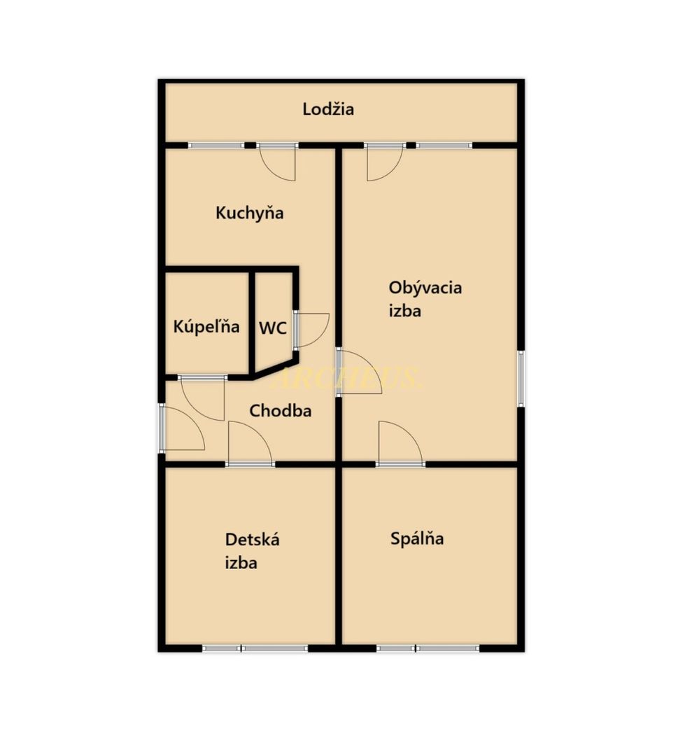 3 IZBOVÝ SLNEČNÝ BYT S LODŽIOU, 67 m², MODRA, DRUŽSTEVNÁ UL. - 10