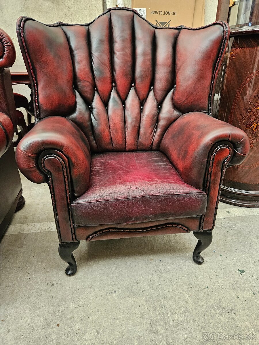 CHESTERFIELD ŠTÝL KOŽENÁ 3+1+1+1, - 10