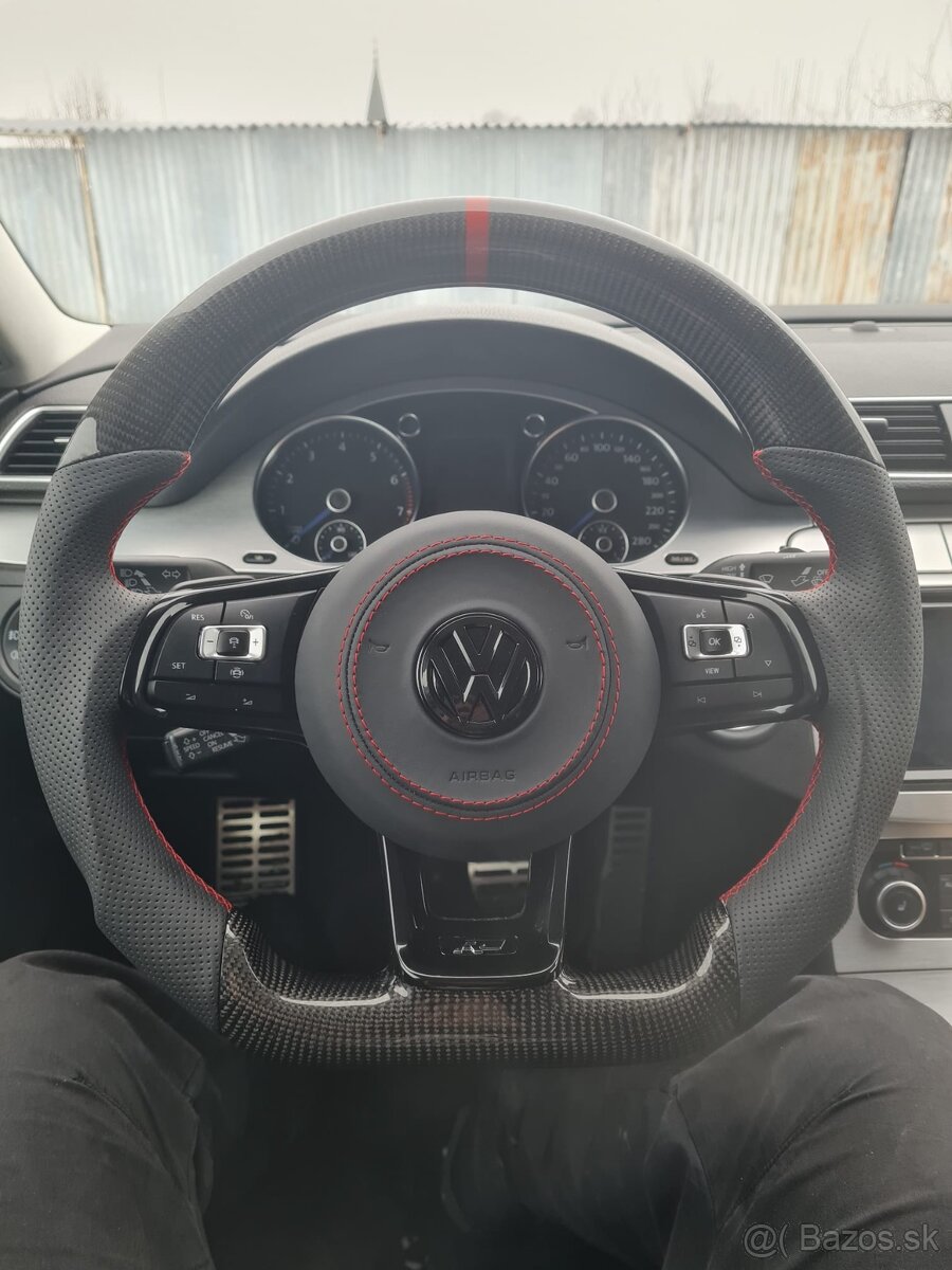 VOLANT VOLKSWAGEN R RLINE GTD GTI - KOZA / KARBÓN - 10