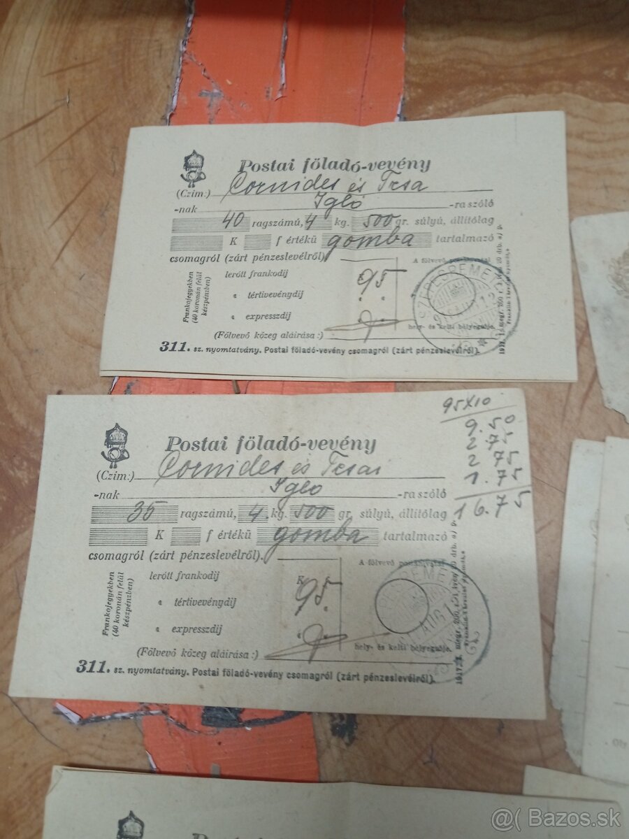 Papier Maďar.kralovska pošta.tiskopis - 10