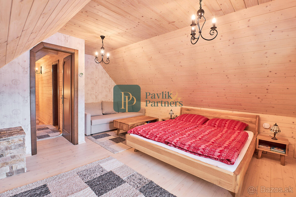 Predaj 4 izbový zrub pri lese, 7,5á pozemok, Nízke Tatry, EX - 10