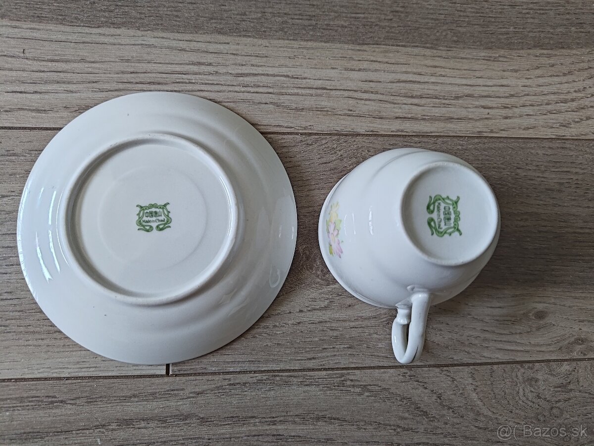 Retro sady na kavu - 6 tanierikov a 6 salok - 10