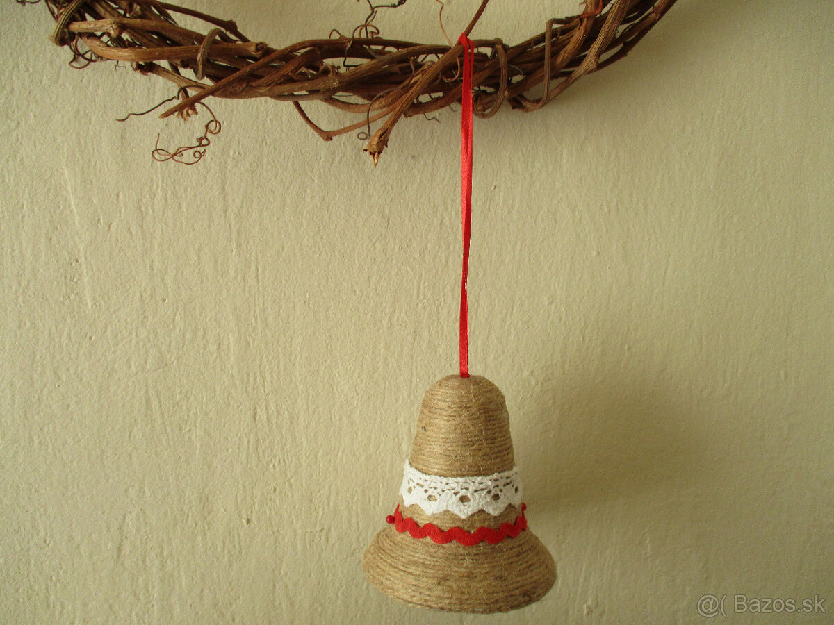 Vianočné ozdoby jutové, väčšie - 10
