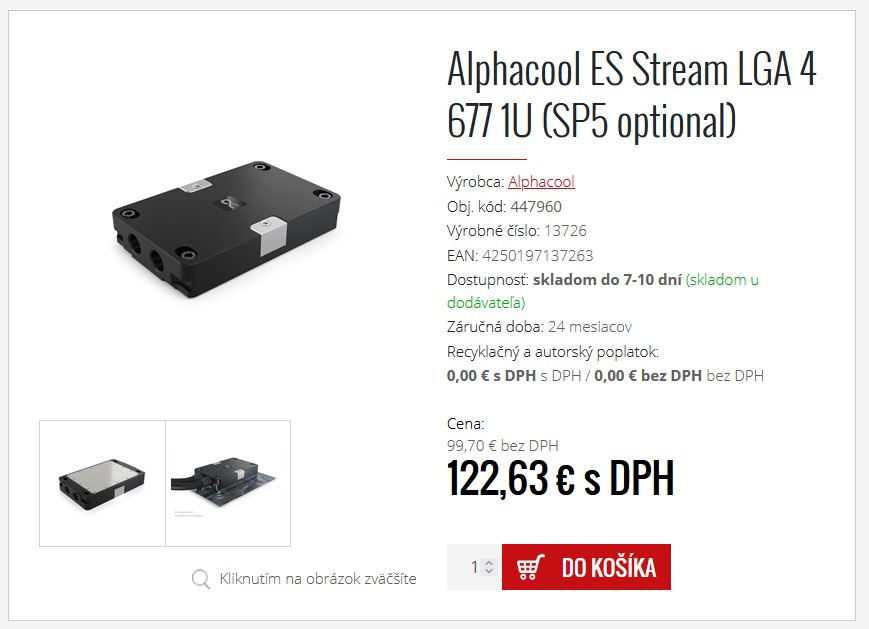 Alphacool ES Stream LGA 4677 1U (SP5 optional) - 10