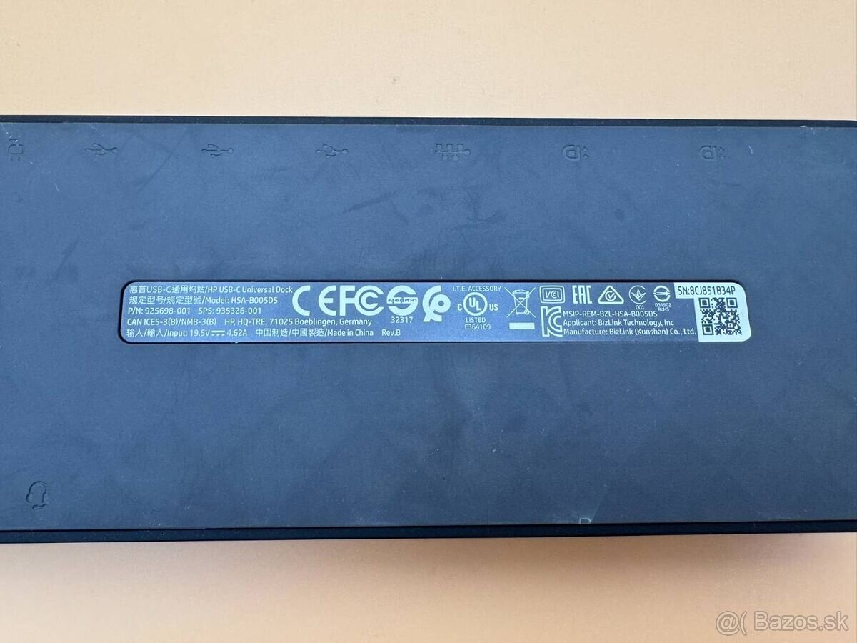 Predám dokovaciu stanicu na notebooky HP HP USB-C Universal. - 10