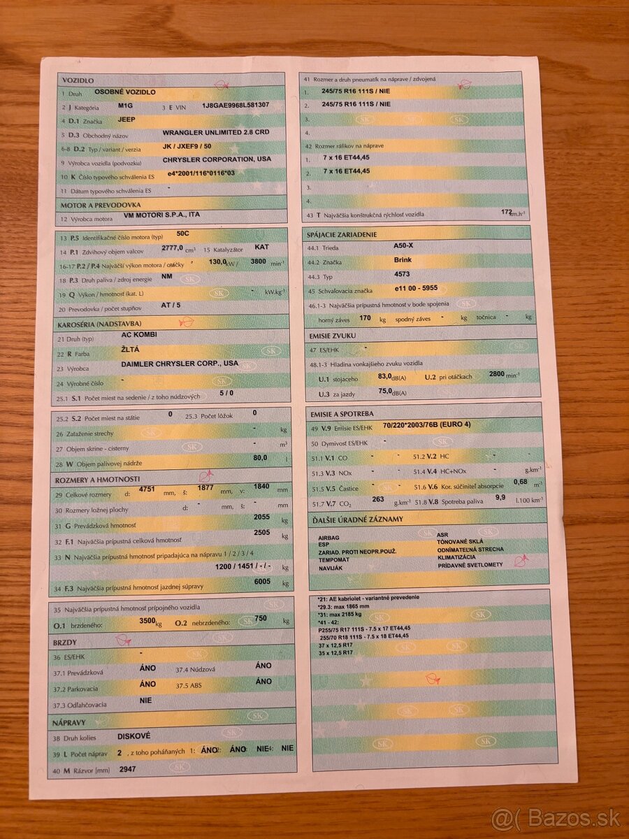 Predám Jeep Wrangler Rubicon 2,8crd rv.2008 - 10