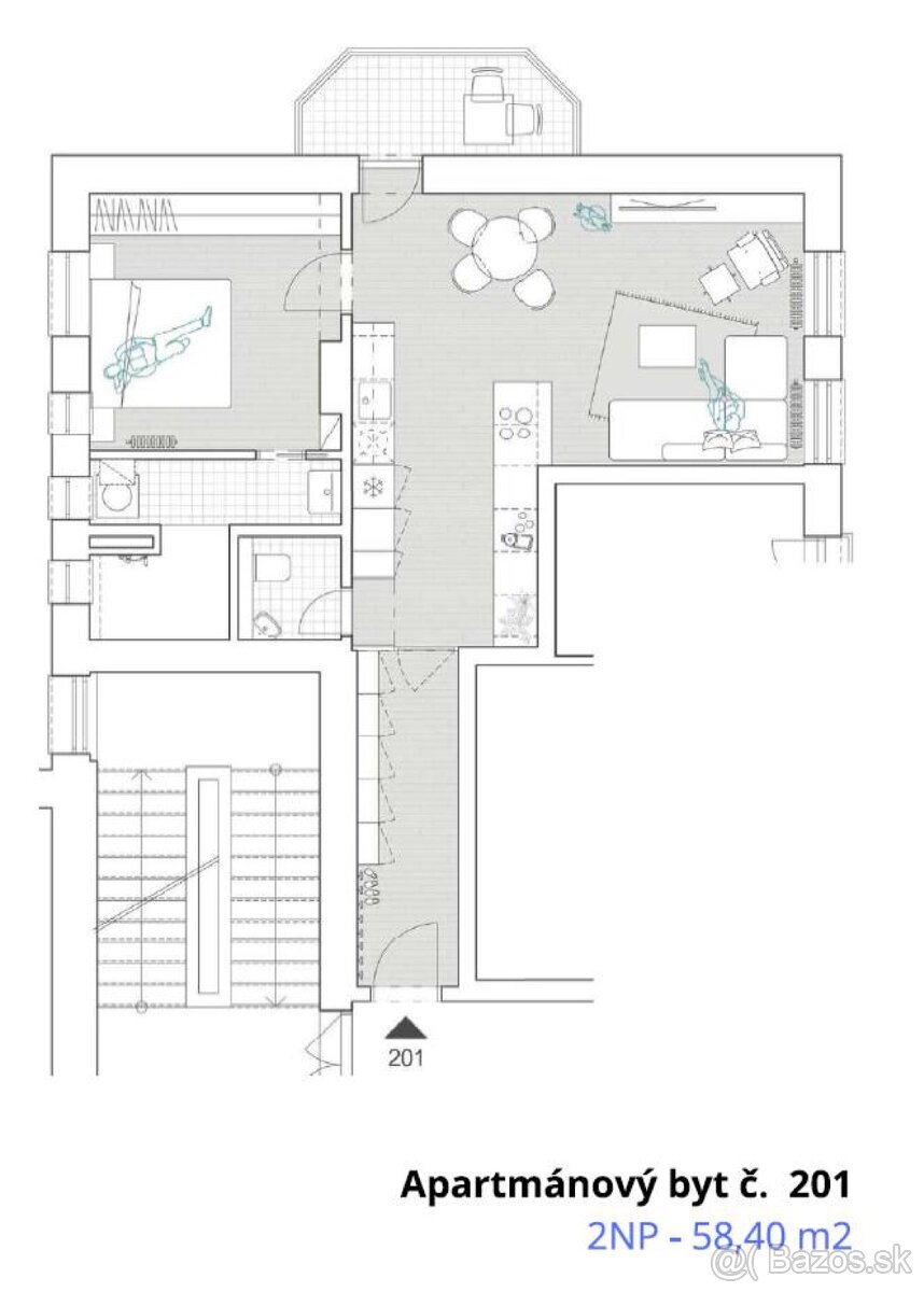 2-izbový byt v historickom centre na Gunduličovej ul - 10