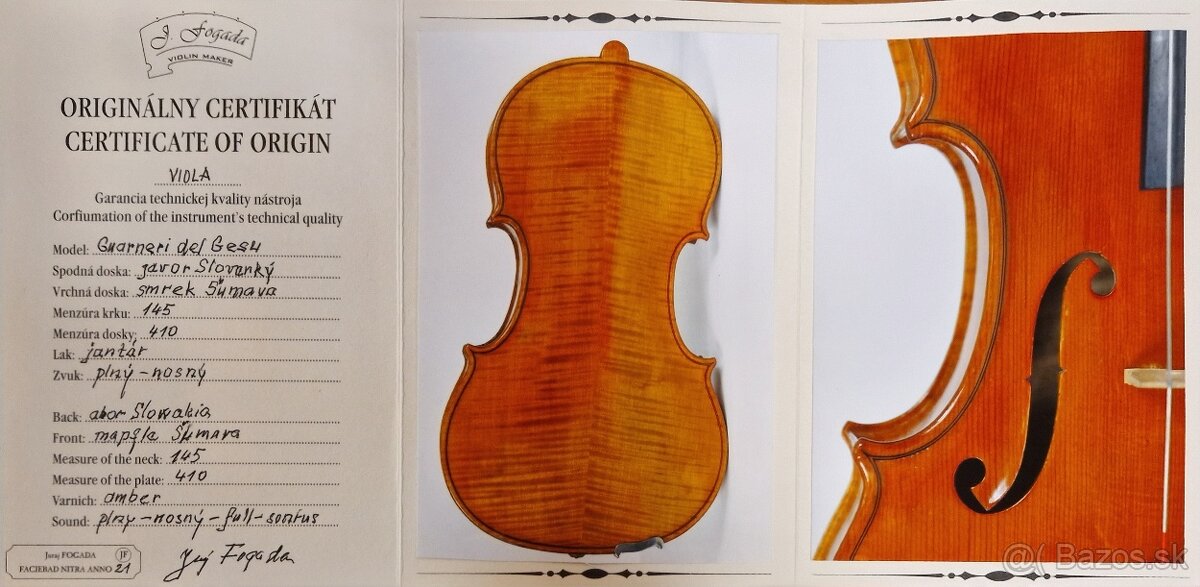 Majstrovská viola veľkosť 41 - 10