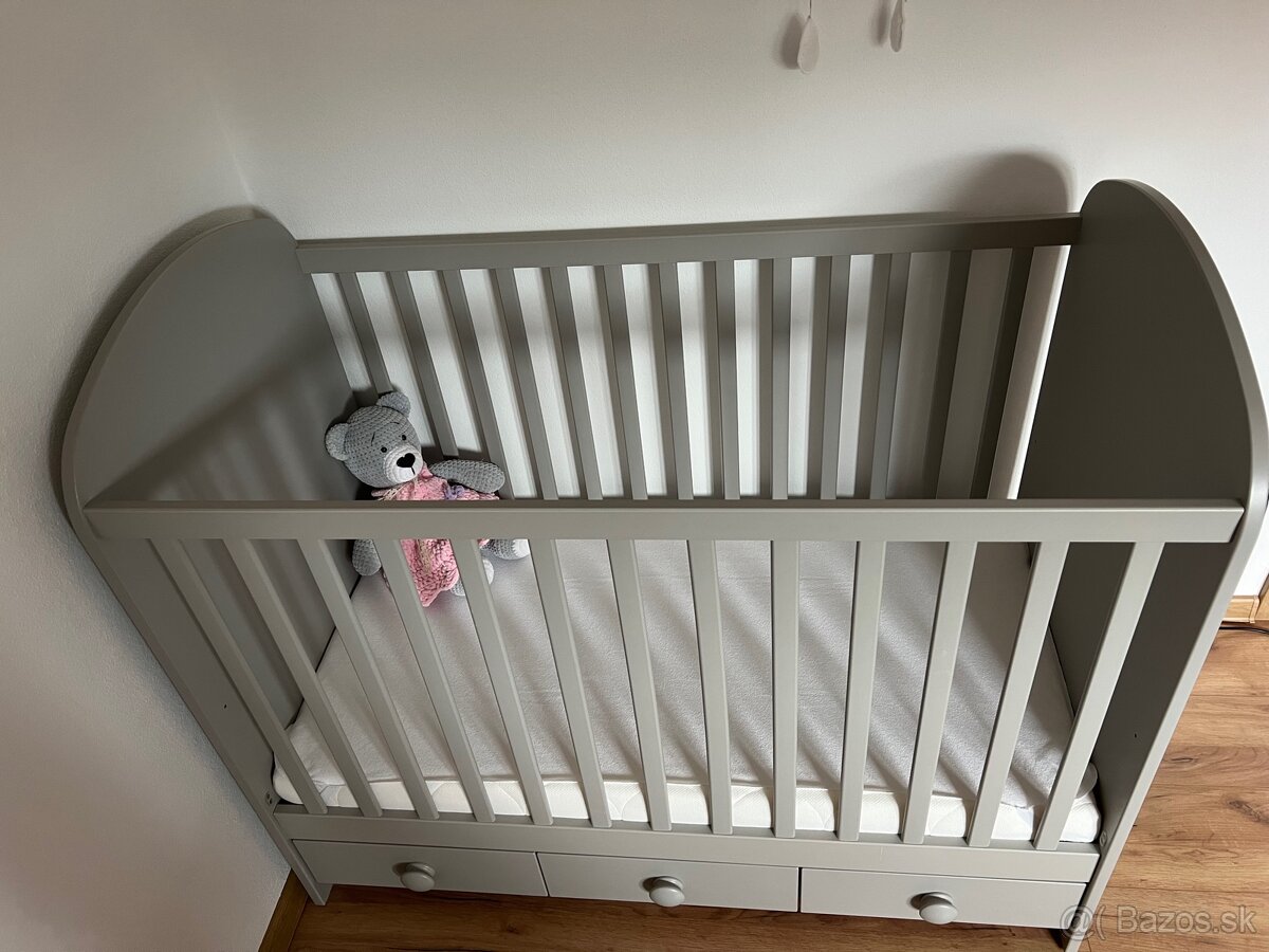 Ikea detská postielka GONATT s matracom rastúca a suflikmi - 10