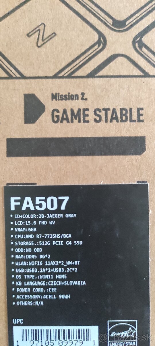 Predám notebook ASUS TUF A15 - 10