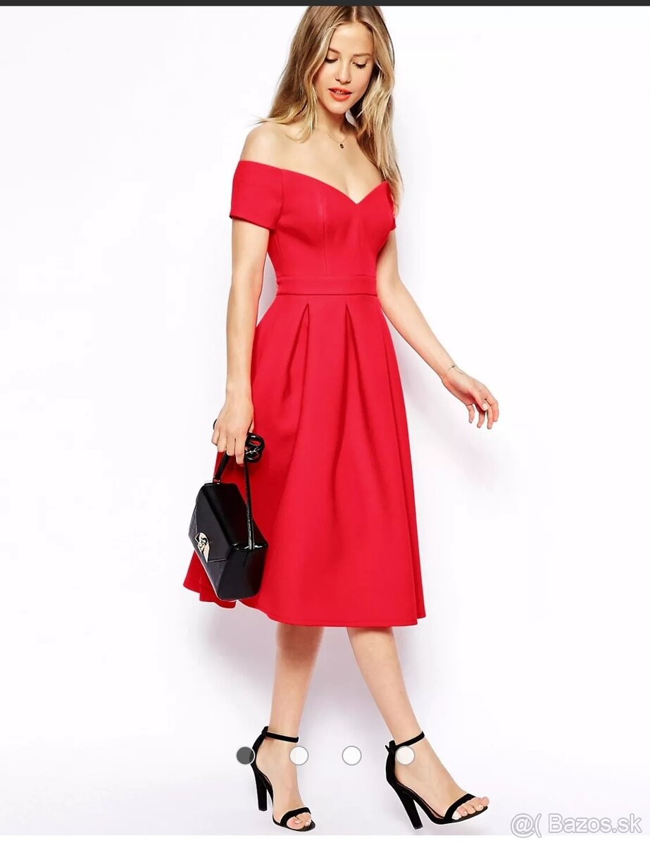 Elegantné červené šaty ASOS - 10