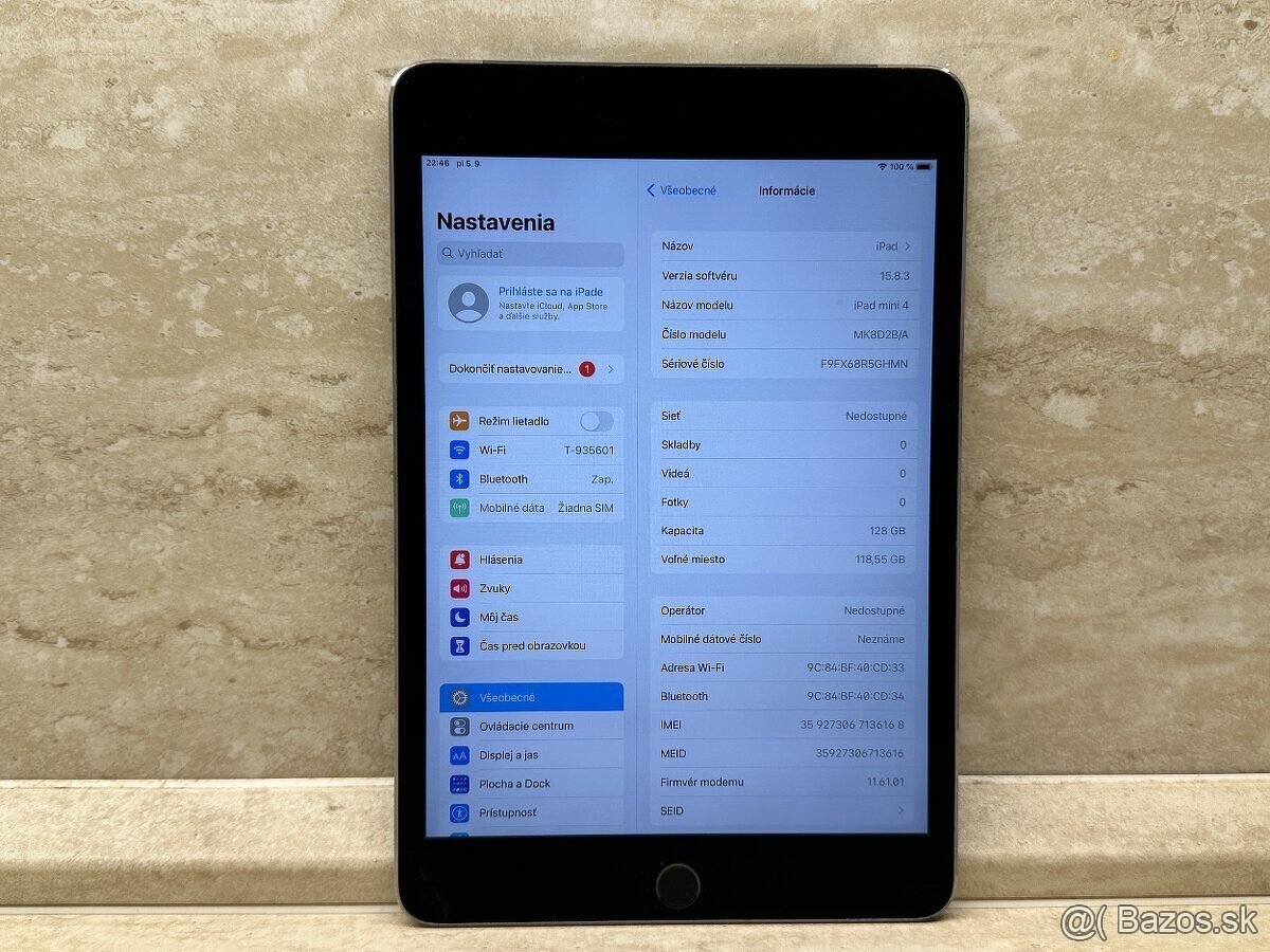 Apple iPad Mini 4 Cellular 128GB Space Gray - 10