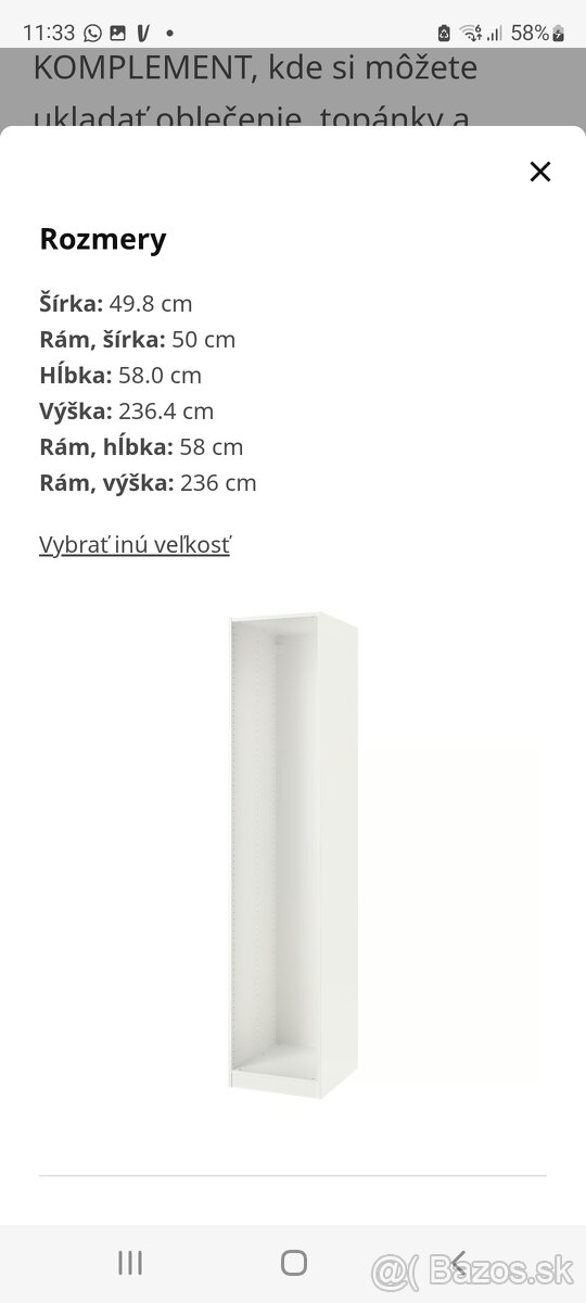 Skriňa ikea pax - 10