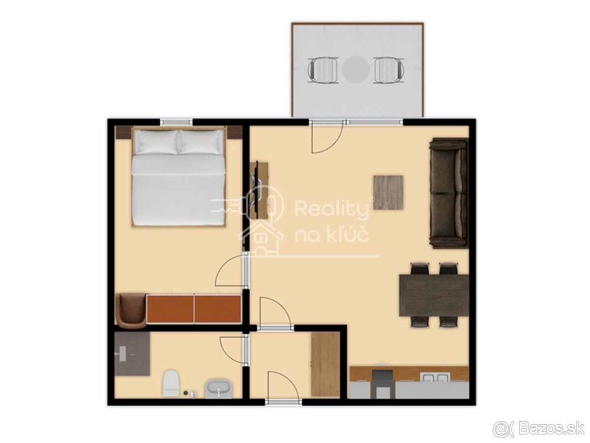 Na predaj dva zariadené 2-izbové apartmánové byty s balkónom - 10