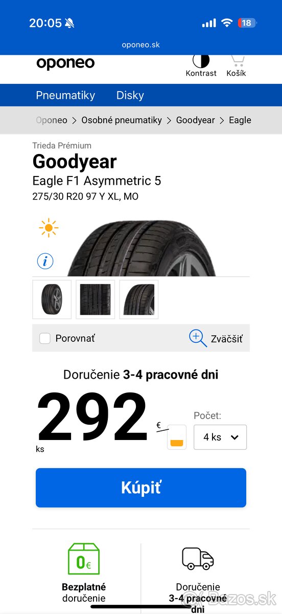 Goodyear Eagle F1 Asymmetric 5 275/30 R20 97 Y XL - 10
