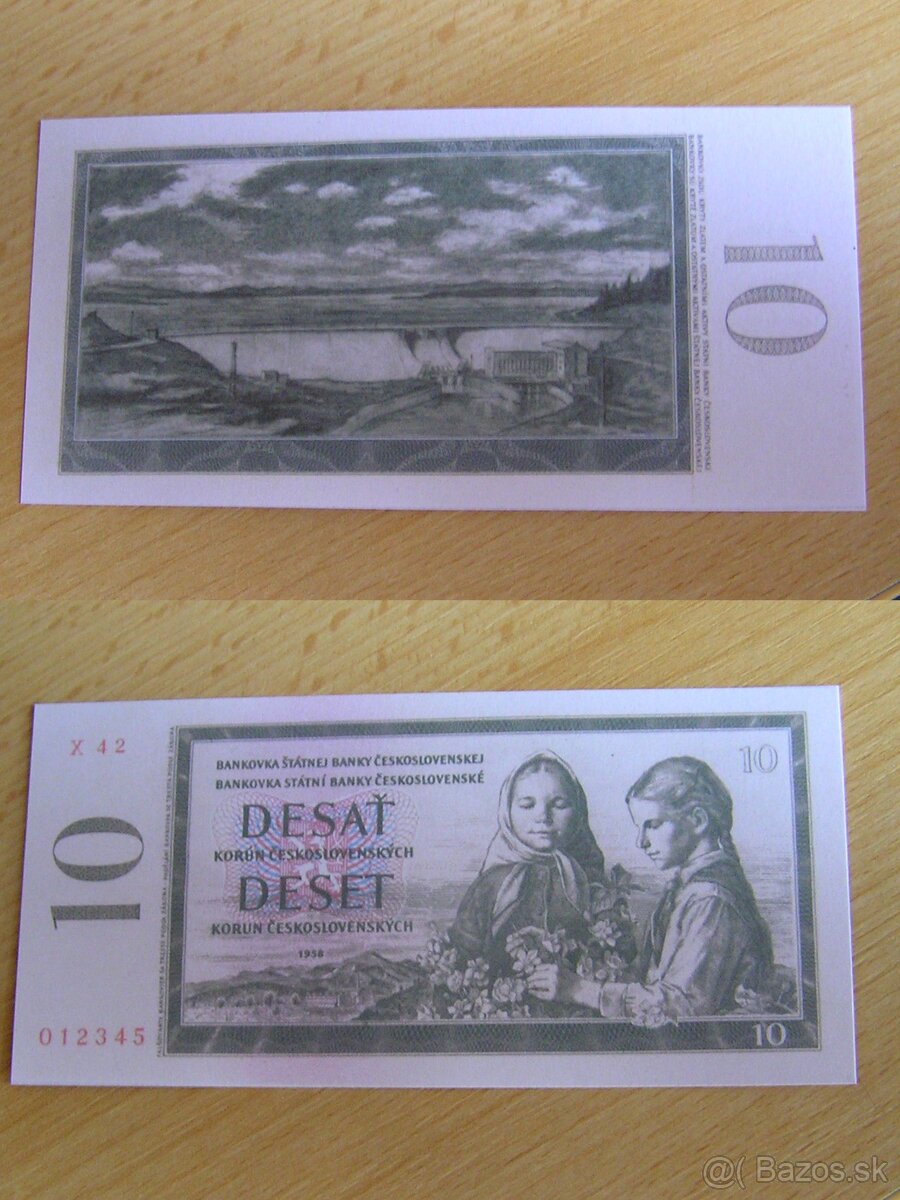 RU,ČSSR , ČSR- nevydanné bankovky , návrhy oboustranná kopie - 10