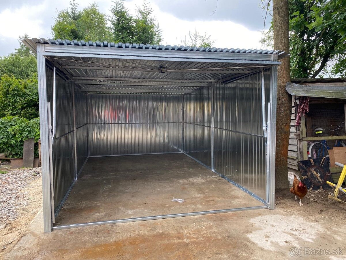 Plechové garáže 3x6m doprava montáž zdarma po Slovensku - 10