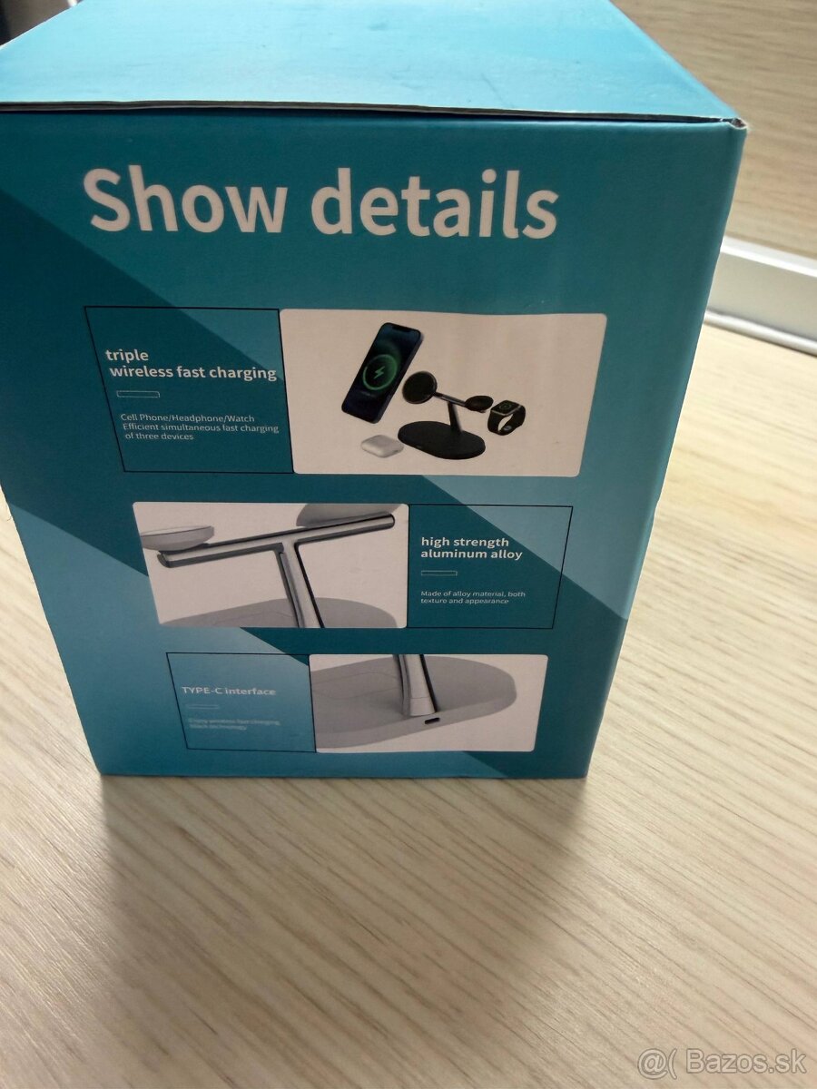 Bezdrôtová nabíjačka pre smartfón 3 v 1 (nová) - 10
