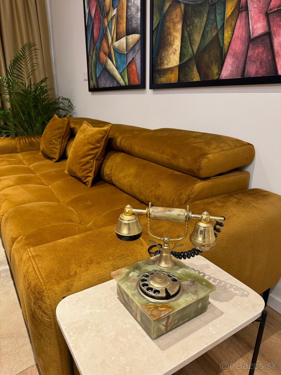 Luxusný retro telefón z prírodného onyxu- zberateľský kus - 10