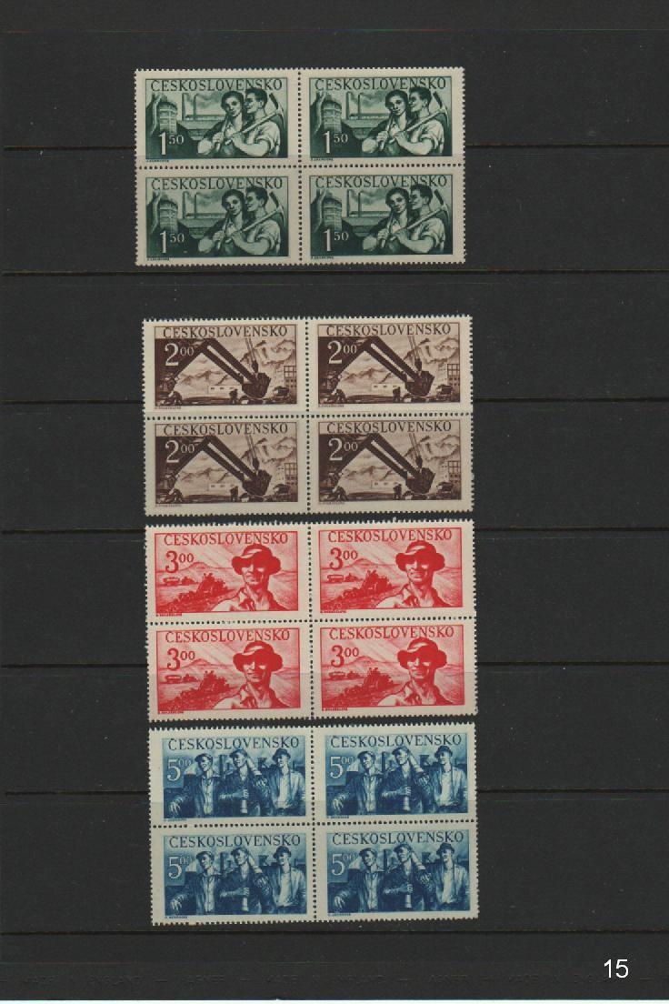 Známky Československo - 4 bloky a iné známky - 10