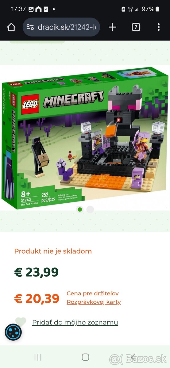 Lego Minecraft rozne druhy - 10