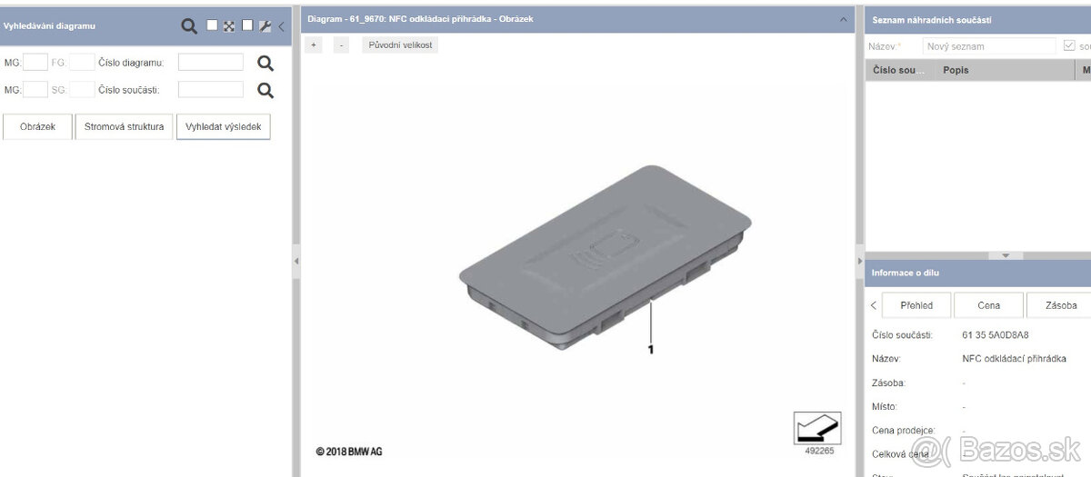 odkladacia priehradka s NFC na BMW - 10