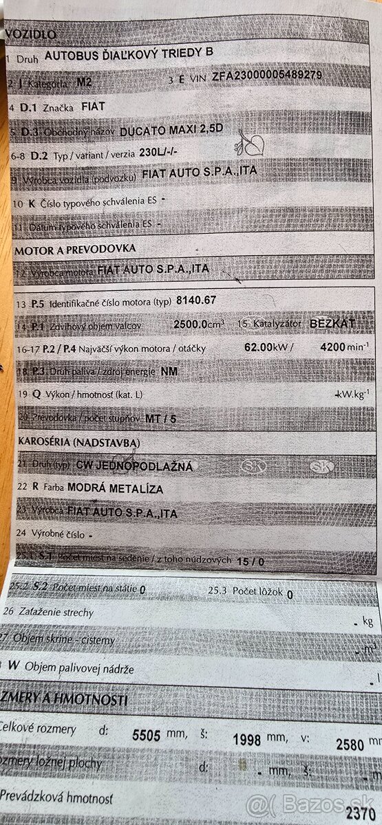 Predám motor fiat DUCATO MAXI2,5D - 10