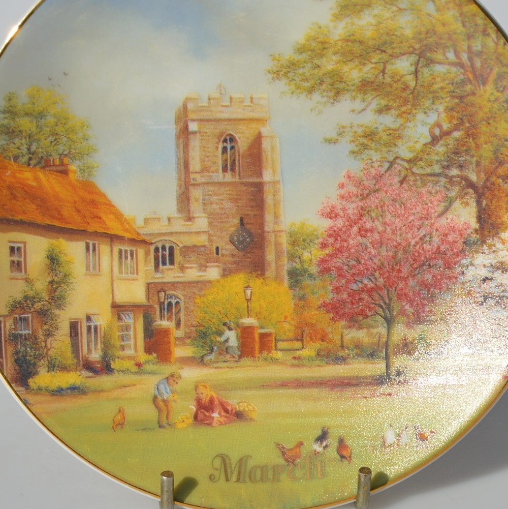 Sada - kompletná zbierka 12 mesiacov - 12 tanierov na stenu - 10