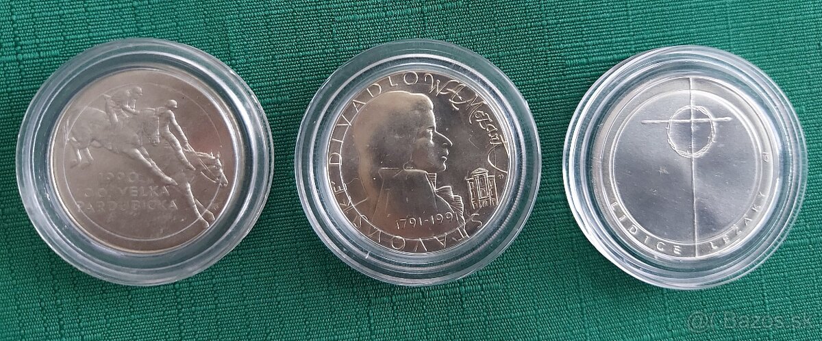 Strieborné mince 1990-1992,Česká a Slovenská federatívni rep - 10