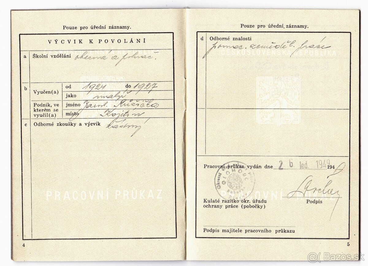 Staré československé dokumenty - 10