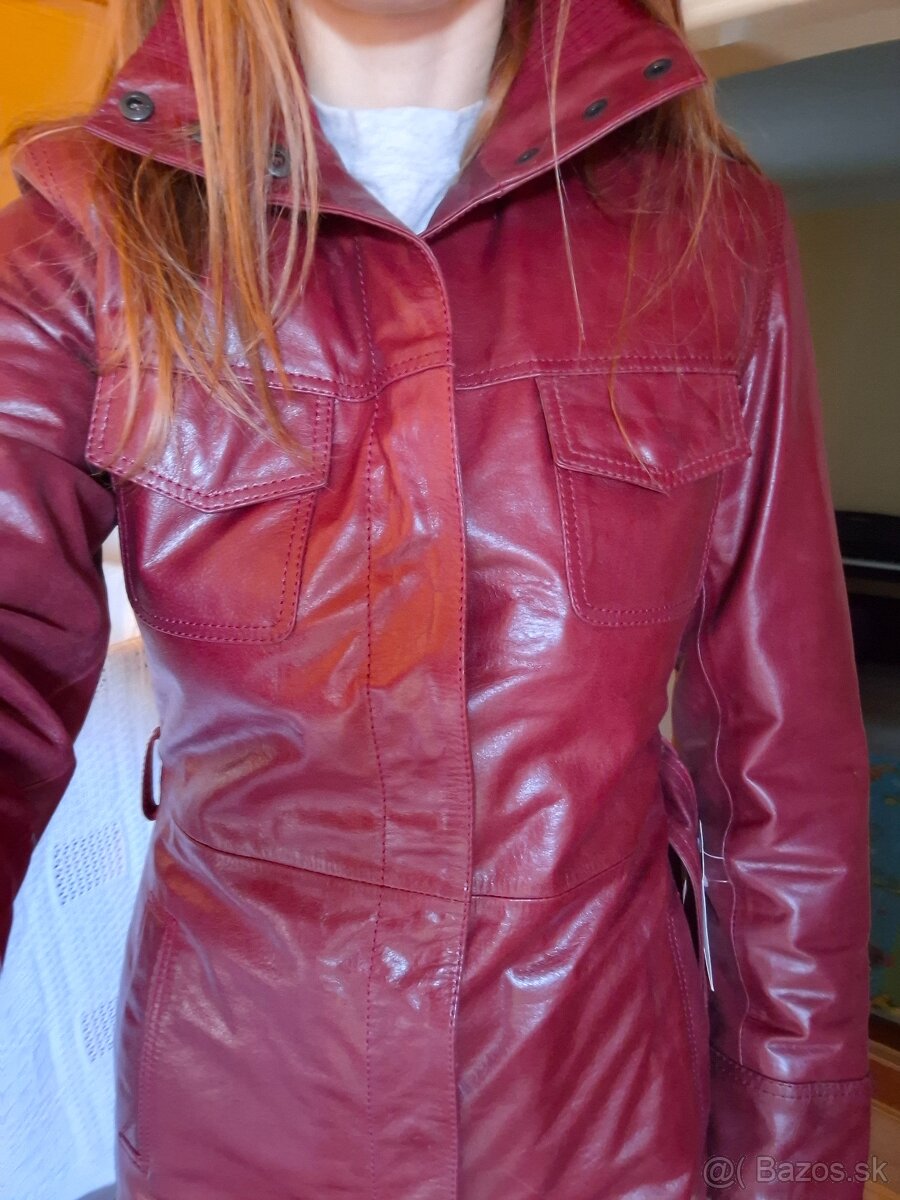 Dámsky kožený kabát Steffel - 10