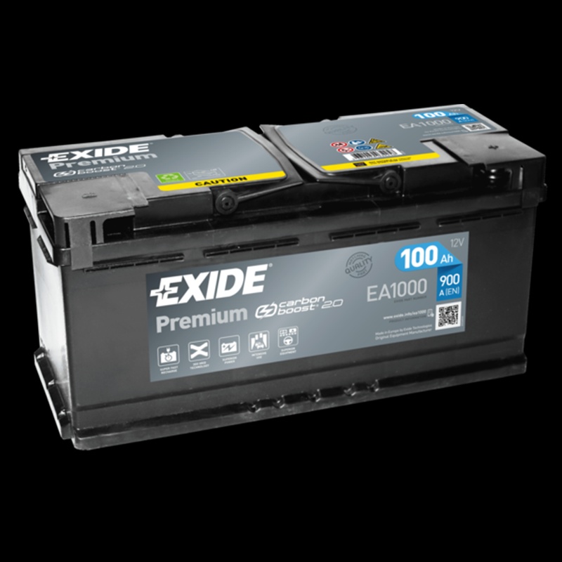 Exide Premium 12V 100Ah 900A EA1000 - 10