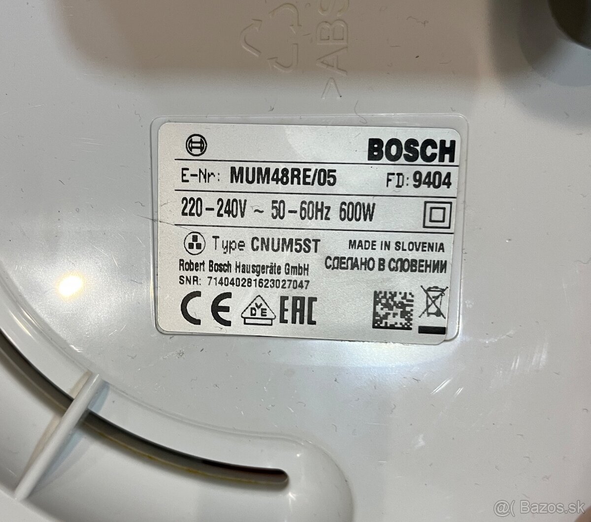 Bosch MUM 48RE/05 kuchynský robot - 10