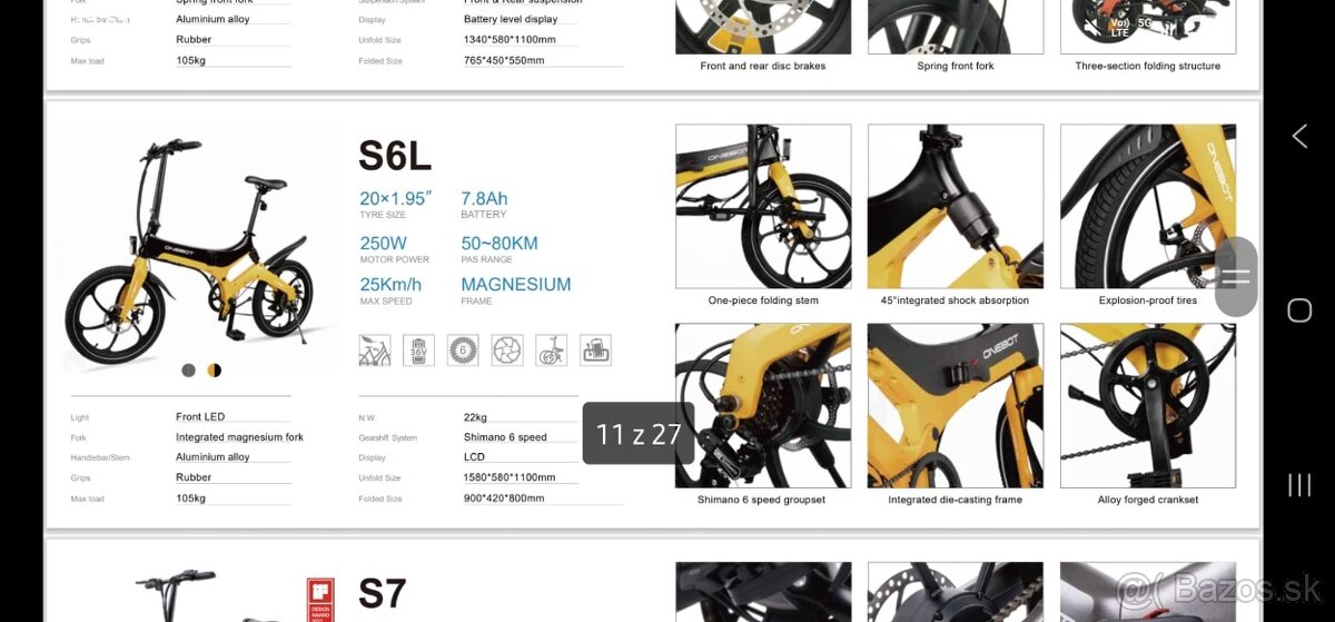 Elektrický bicykel onebot - 10