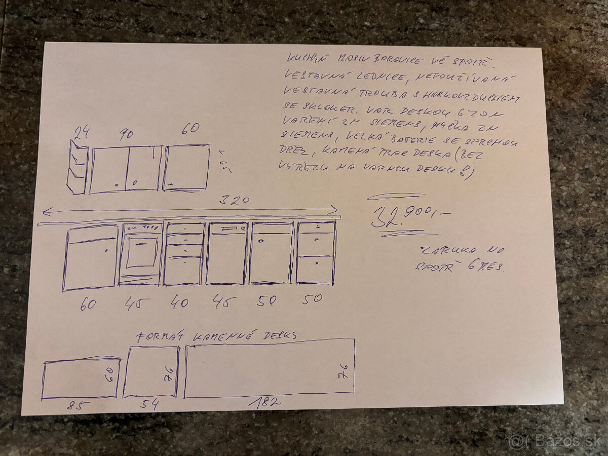 Kuchyňská linka masiv borovice - 10