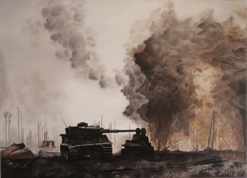 Ručne maľovaný obraz - olejomaľba - príroda - 10