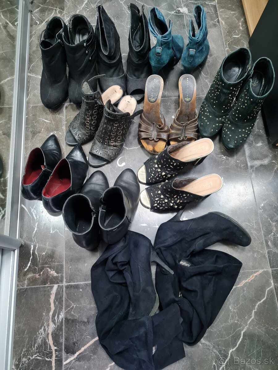 kovbojské topánky, čižmy, čižmičky alebo mix 10 kusov dámske - 10
