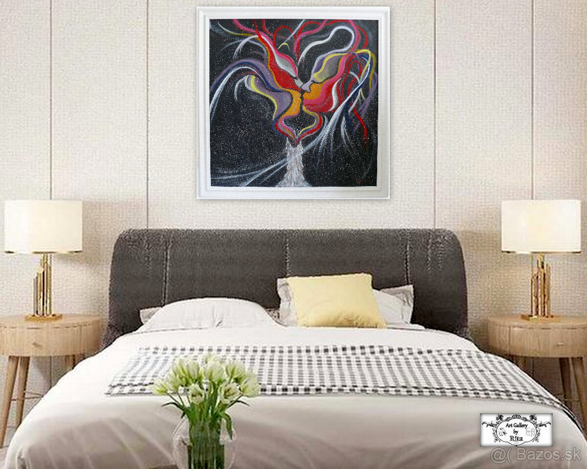Plamene-láska-malba-obraz-darček - 10
