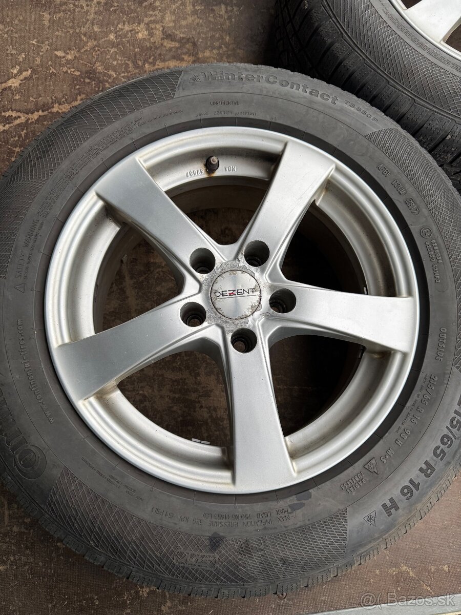 Dezent disky R16 7J ET35 so zimnými pneu Continental - 10