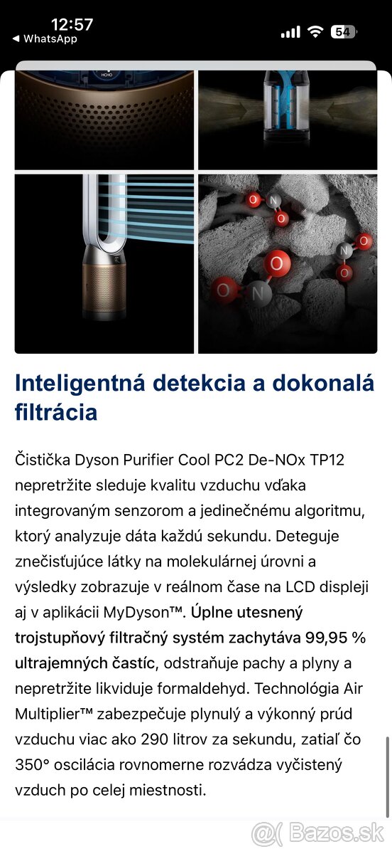 Dyson Purifier Cool PC2 De-NOx TP12 čistička vzduchu - 10